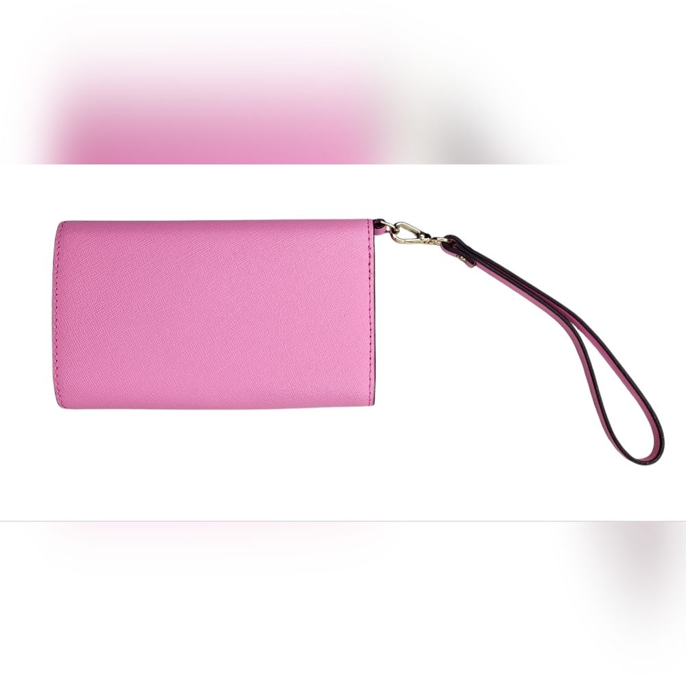 Kate Spade Saffiano Leather Pink Wristlet Wallet - Picture 2 of 6